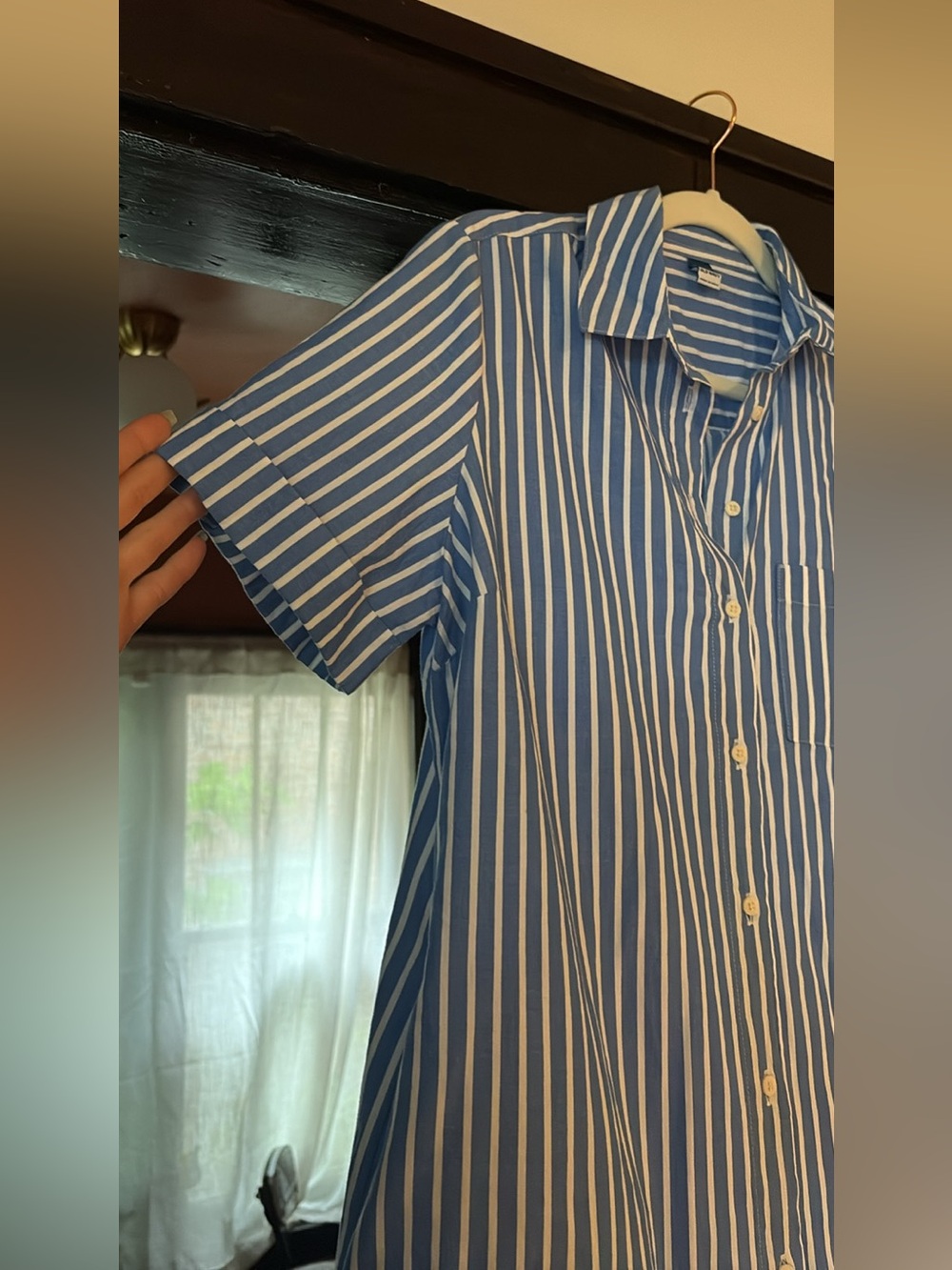 Old Navy Buttondown Striped Shift Mini Dress - Size S